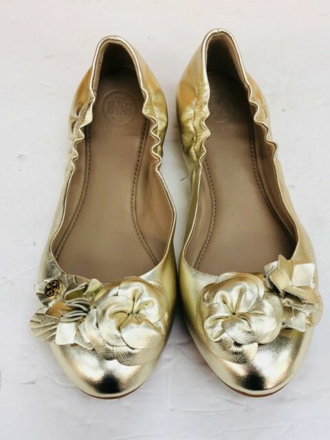 tory burch gold flats