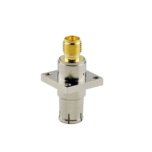 5-PCS SMA Female to BNC Male Quick Connect 4 Hole Flange Mount Connector Adapter - Picture 3 of 4