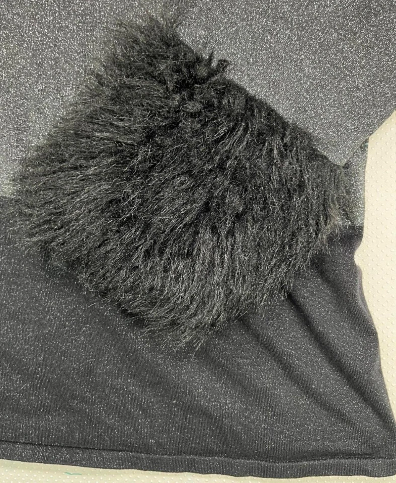 Alfani Women's Faux Fur Cuff Turtleneck Sweater Metallic Tricolor Plus Size 2X - Image 2 of 4