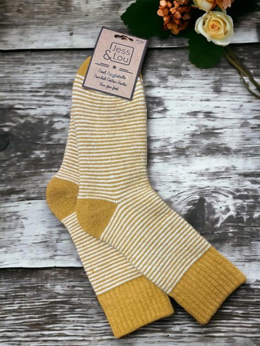 Jess & Lou Ribbed Socks Cosy Warm Fluffy Soft Wool Blend Colourful Pattern Gift - Picture 13 of 89