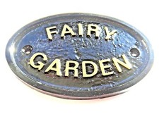 FAIRY GARDEN FENCE WALL OR GARDEN WALL PLAQUE WALL SIGN FOR YOUR SECRET FRIENDS