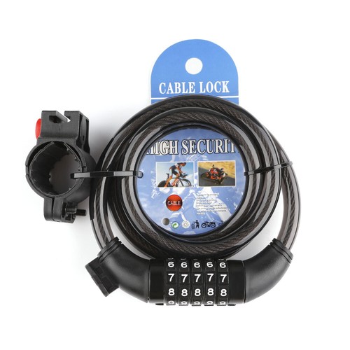Security 5 Digit Combination Bike Cable Lock with Mounting Bracket, 6ft - Picture 7 of 8