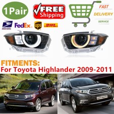 Kit gruppo ottico faro anteriore girevole a led 2 pezzi per Toyota Highlander 2009-2011