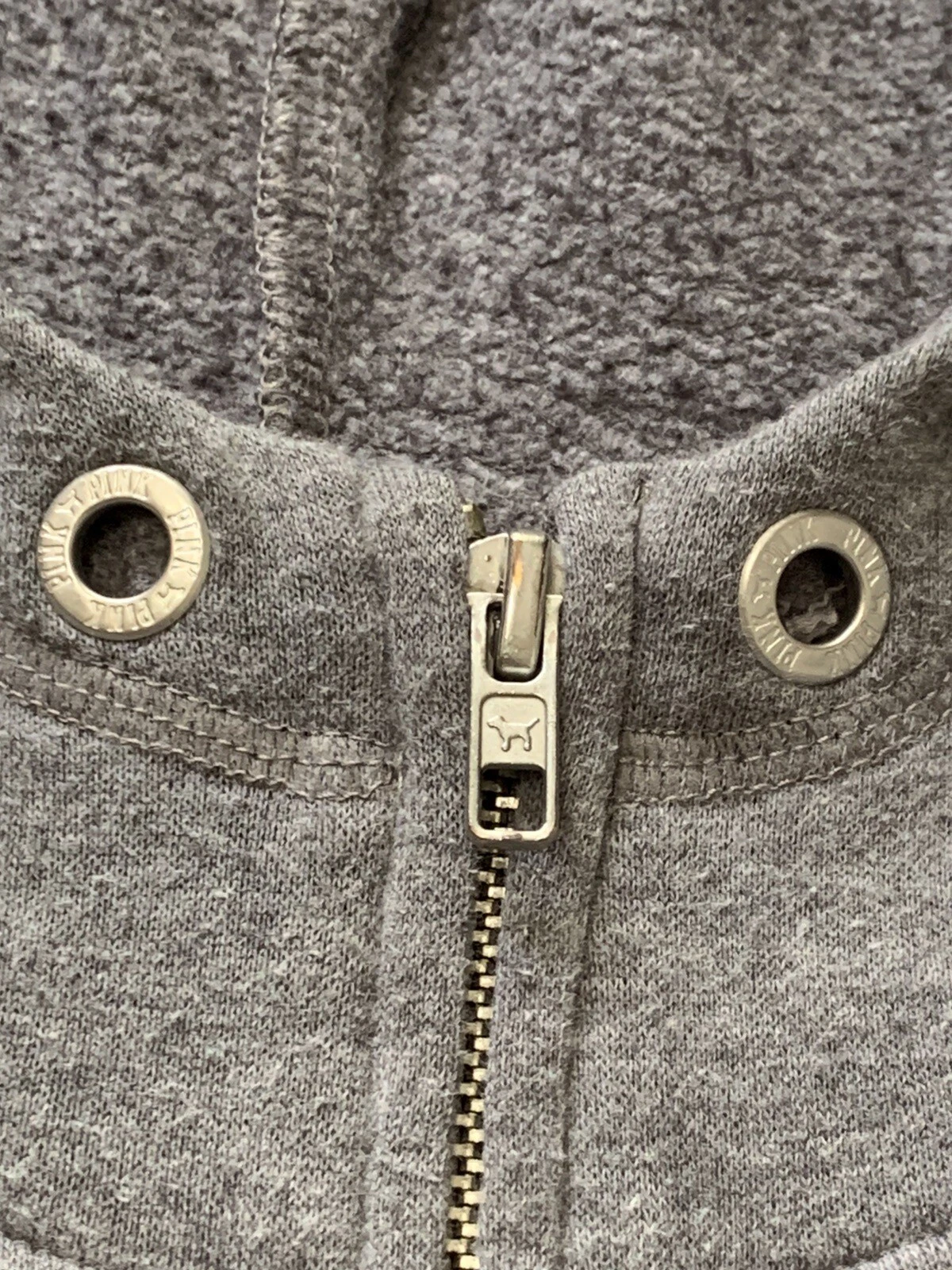 UNDERCOVER Felpa con cappuccio rosa Victoria Secret UCF cerniera intera nera donna XS grigio