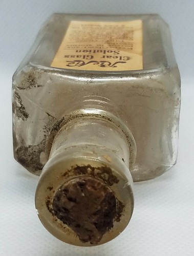 Botella de solución de vidrio transparente Rie-Nie automotriz c1915 Durkee-Atwood Minneapolis - Imagen 7 de 7