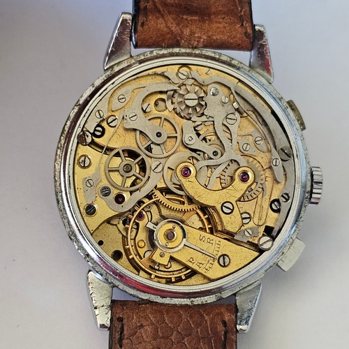 LEONIDAS-CRONO-ANSE DOPPIE A RAGNO-RUOTA A COLONNE-VALJOUX 22-OVERSIZE (38 MM) - Bild 13 von 24