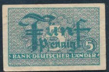 Banknoten BRD Deutschland 1948 Rosenbg: 250b gebraucht (III) (10288451