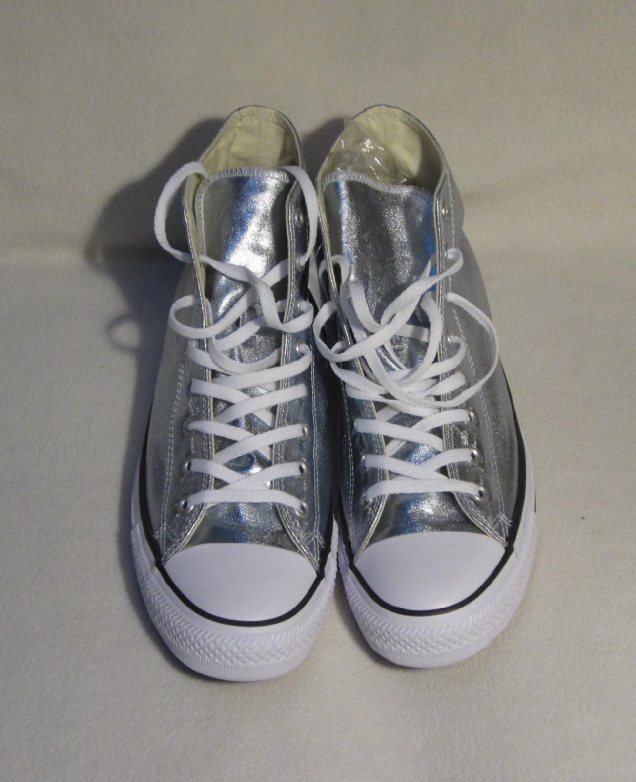 CONVERSE ALL STAR HI HI HI TOP SILVER SHINY SNEAKER WOMEN SIZE 14 MEN SIZE 13 UK12 35a38f CONVERSE ALL STAR HI HI HI TOP SILVER SHINY SNEAKER WOMEN SIZE 14 MEN SIZE 13 UK12 35a38f