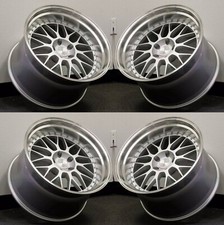 19x11 Silver Machined Lip Wheels Aodhan Ah02 Ah2 5x114.3 15 Set 19 Inch Rims
