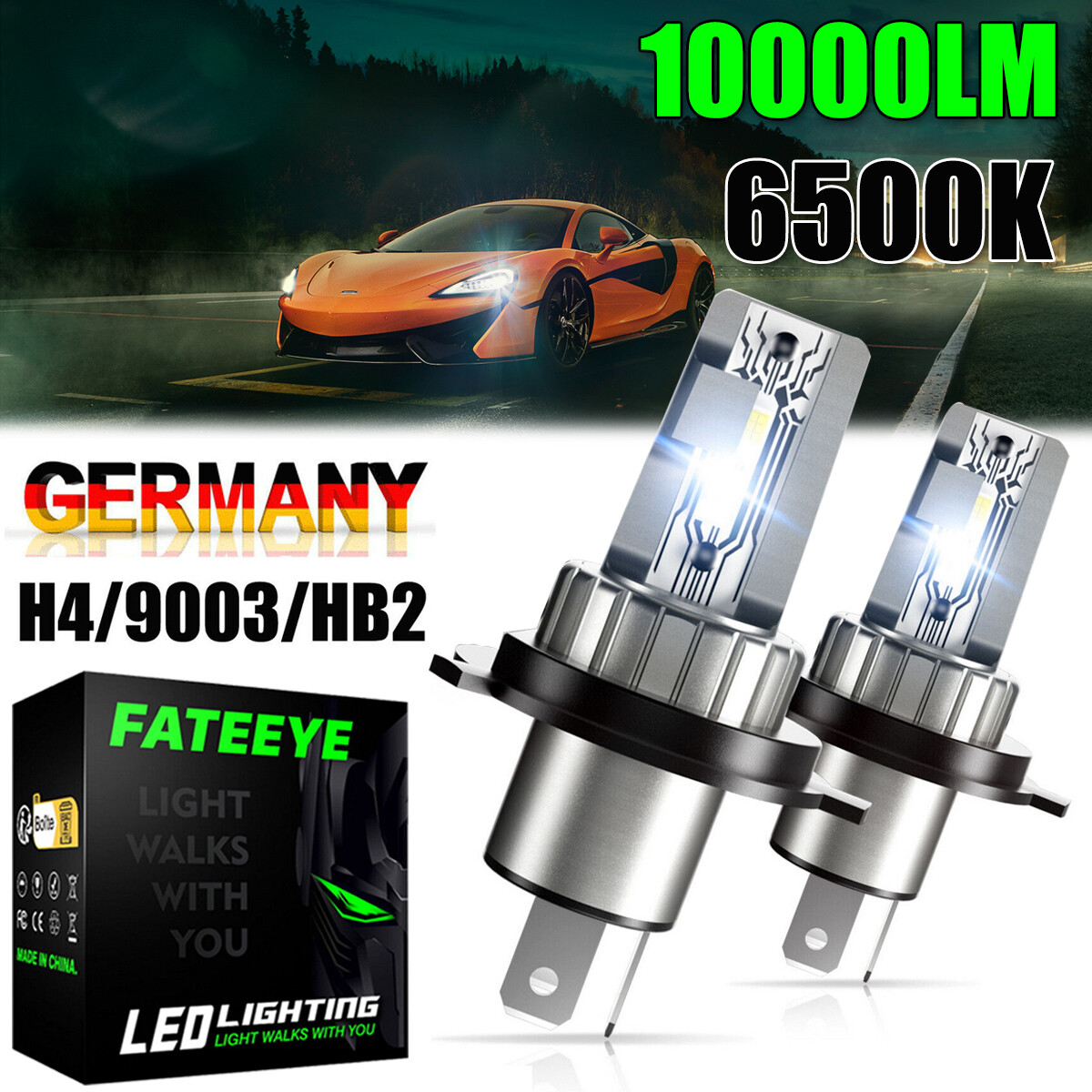 Fynokst 100W LED Fluter 2er Set - 10000LM IP66 Wasserdicht Für Außen