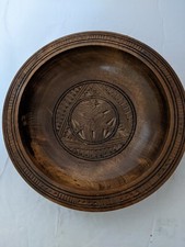 Hand Carved Wooden Bowl Decorative 6 1/2 Inches