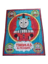 Thomas Train and Friends Baby Toddler Blanket Happy Rails Soft Puzzle Pattern