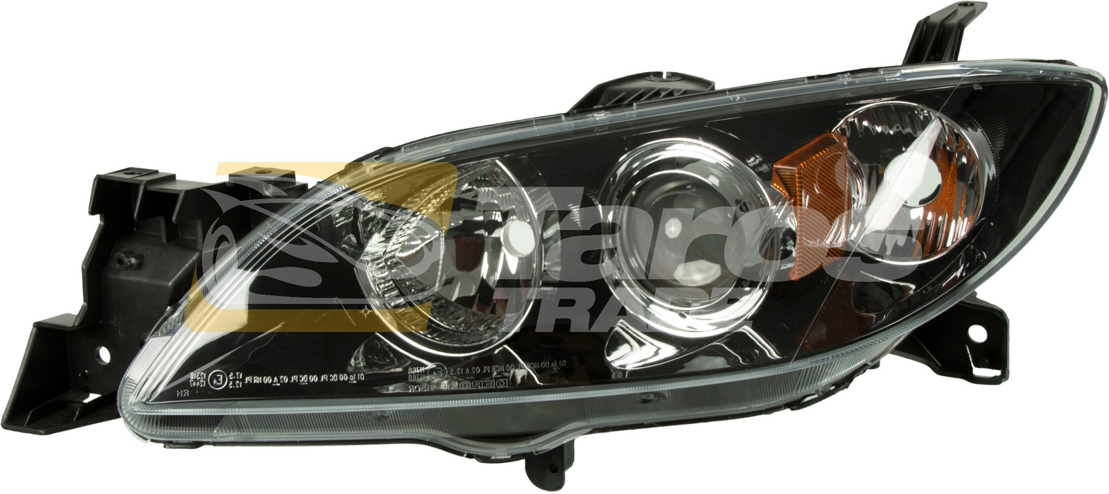 Phare avant gauche Mazda 3 avec vitre en polycarbonate anti-jaunissement 2003-2009