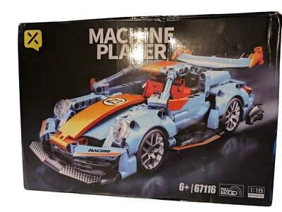 523 Teile Racing Supercar Racing Porsche 911 GT Bausteine. + 2x Spielmobil