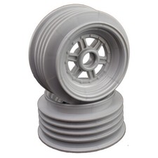 DER-GSF-CS DE Racing Gambler Front Wheels for 3/8" Bearing / Custom Works SILVER