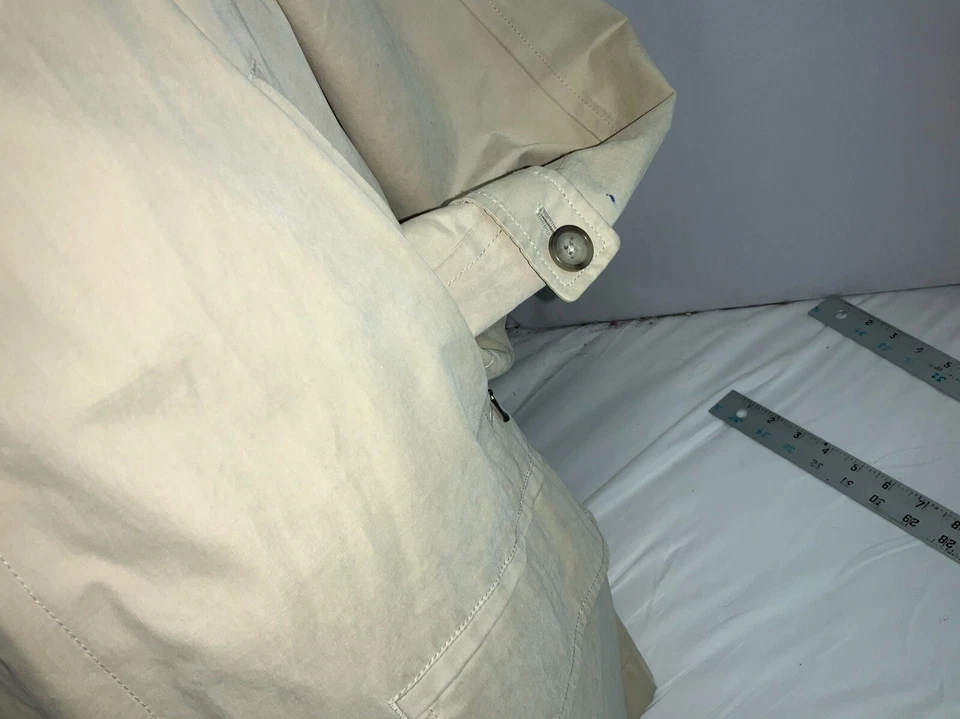 Abrigo de granero Talbots para hombre medio tostado algodón poli nailon cremallera usado en excelente estado ygi k0-177 Foto 4 de 4