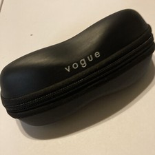 Vogue Eyeglasses Sunglasses Sun Glasses Black Semi-Hard Zipper Case Authentic