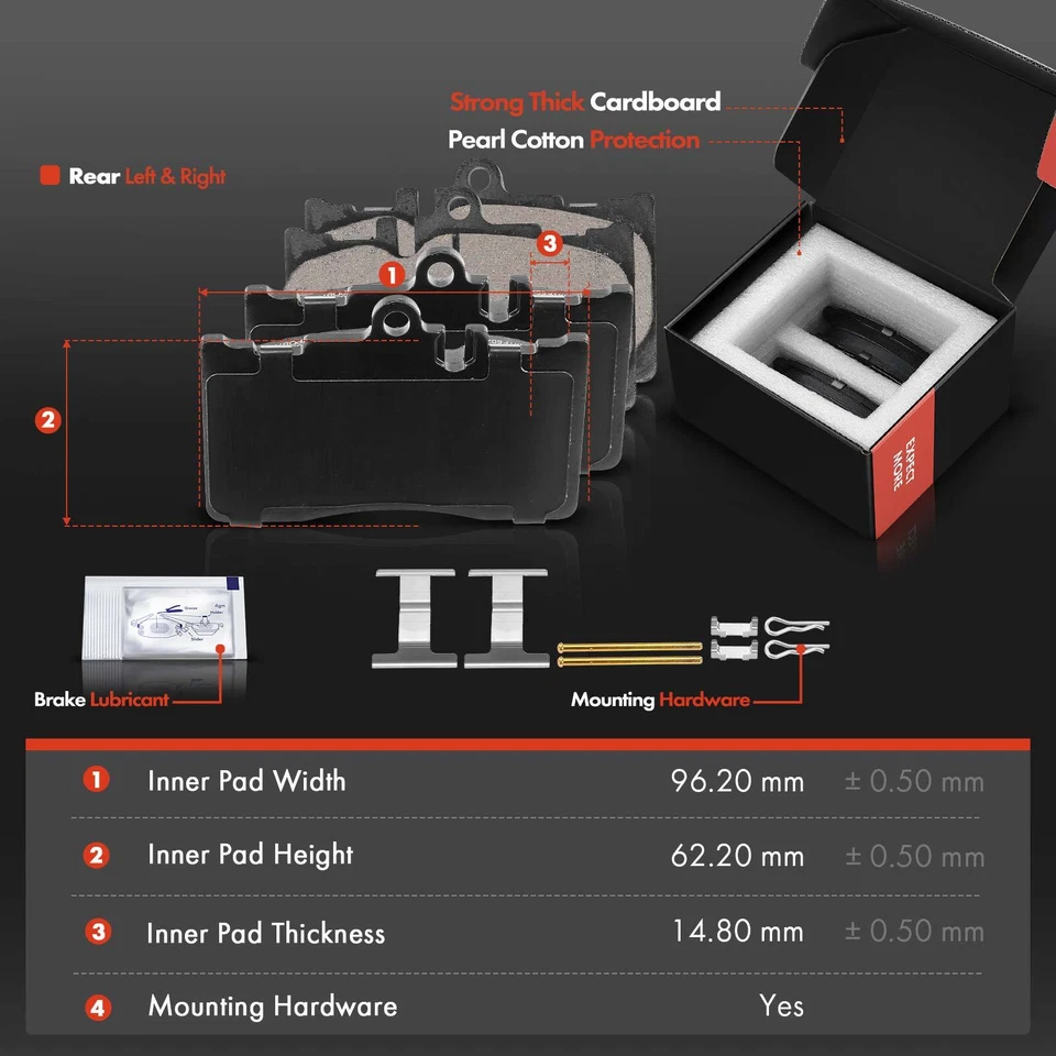 Rotores de freno perforados y pastillas de freno de cerámica para Lexus LS430 2001-2006 delanteros y traseros Foto 4 de 4