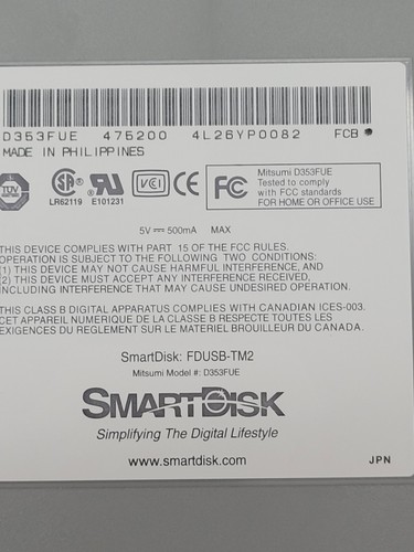 SmartDisk High Speed 2x External Floppy Drive Titanium Edition USB Open Box - 第 6/10 張圖片