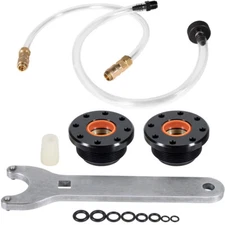Front Mount Hydraulic Steering Cylinder Seal Kit Wrench & Bleed Kit Filler Kit