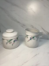 Christopher Stuart Enchanted Garden Cream And Sugar Set Floral Y2328 Gift *C