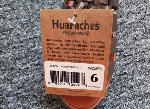 Huaraches by Bearpaw leather sandals, UK4, NEW! - Picture 14 of 15