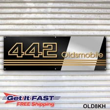 Oldsmobile 442 Banner Sign Wall Art