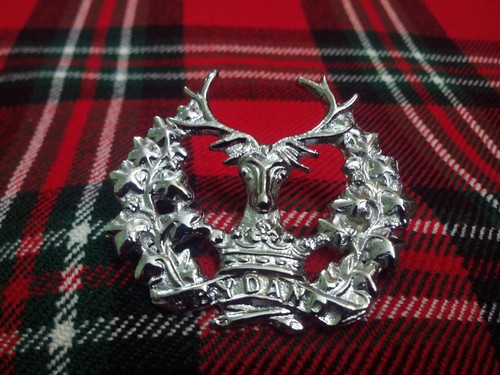 TC Neuf Gordon Highlanders Casquette Badge Chrome Finition / Regiment - Afbeelding 1 van 4