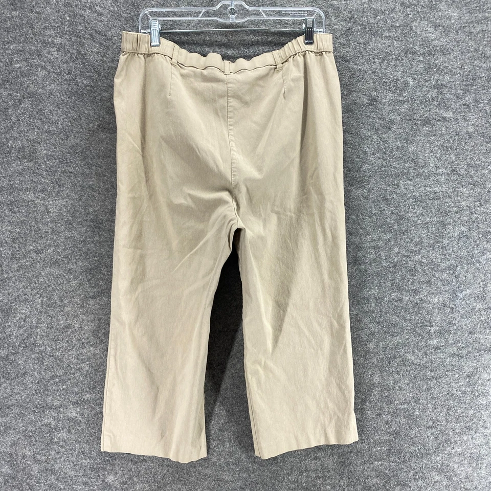 Pantalones Cortos Allison Daley Mujer 16 Beige Tiro Alto Frontal Plano Bolsillos Rayón Foto 2 de 4