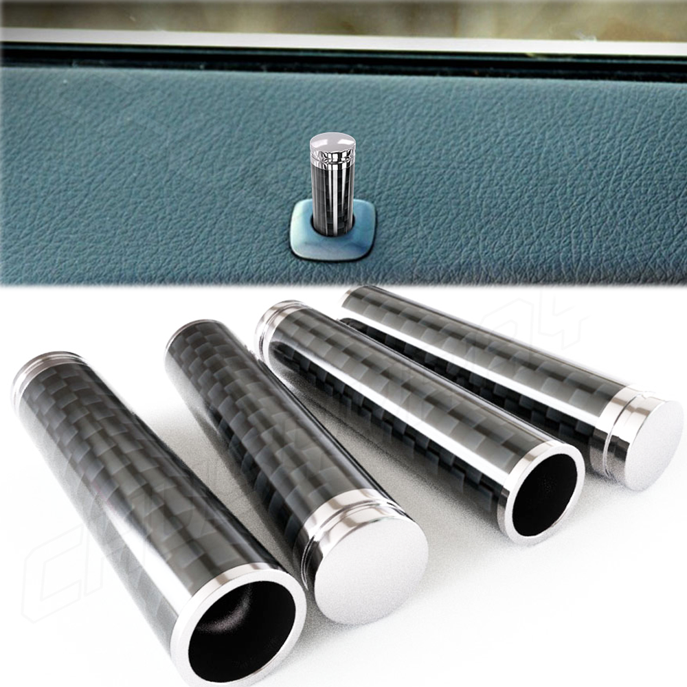 4Pcs Car Door Interior Door Lock Knob Pull Pins Carbon Fibre Handles Universal eBay