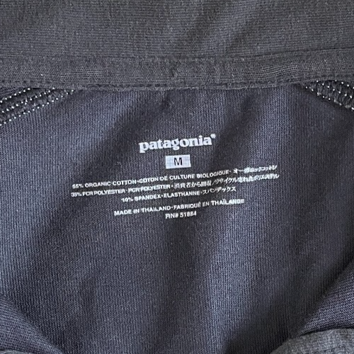 PATAGONIA Mens M Short Sleeve Stretch Polo Shirt Gray Organic Cotton Collared - Picture 3 of 10