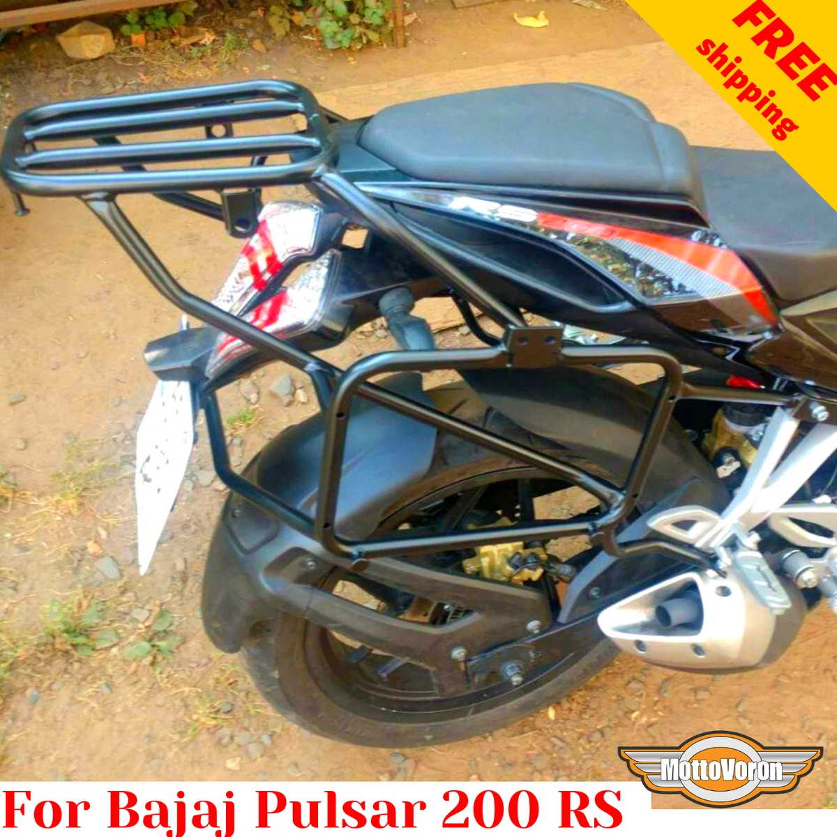 For Bajaj Pulsar 200 RS Luggage rack system Rouser RS 200 Pannier racks Monokey