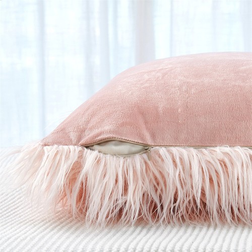 Tie Dye Cushion Cover Mongolian Fuzzy Faux Fur Throw Pillow Covers 20" x 20" Dec - Picture 21 of 30