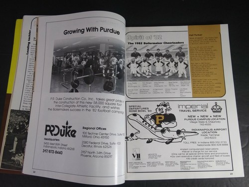 Vtg 1982 Wisconsin University vs Purdue Official Program ~ Boilermaker Ross-Ade - Picture 6 of 8