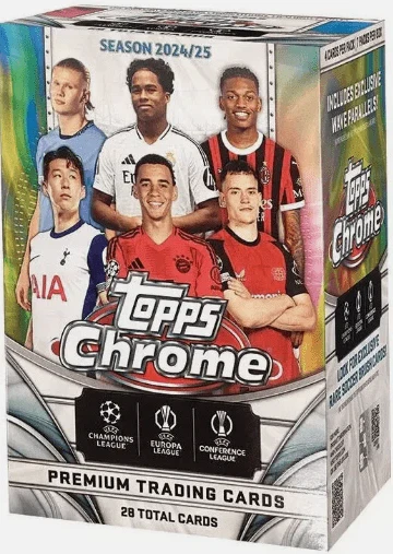 2024-25 TOPPS CHROME UEFA Club Competitions VALUE BLASTER BOX UCC Soccer New QTY