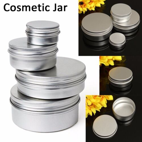 5-50 piezas 15-150 ml latas de chapa de aluminio vacío paños crema latas crisol para cosméticos