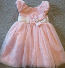 Little Me 24 m Baby Girl Pink Silver Dress Sparkle Special Occasion Easter Party