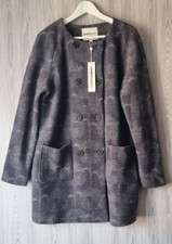 Clements Ribeiro Portobello Women Size Uk 16 Xl Grey Print Double Breast Coat.