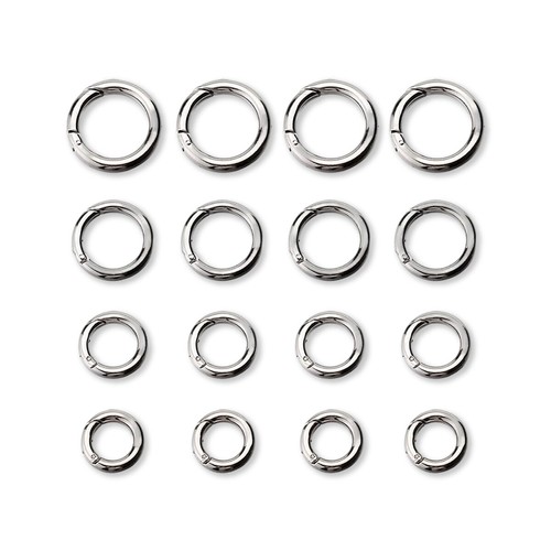 Round Carabiner Clip Push Gate Snap Open Hooks Spring Ring 20 25 28 35 41 44 mm - Picture 10 of 25