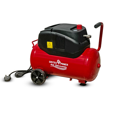 Crytec CR24AC 24L Fassungsvermögen ölfreier Luftkompressor 1,2 kW 6,3 cfm 8 bar 1,6 PS