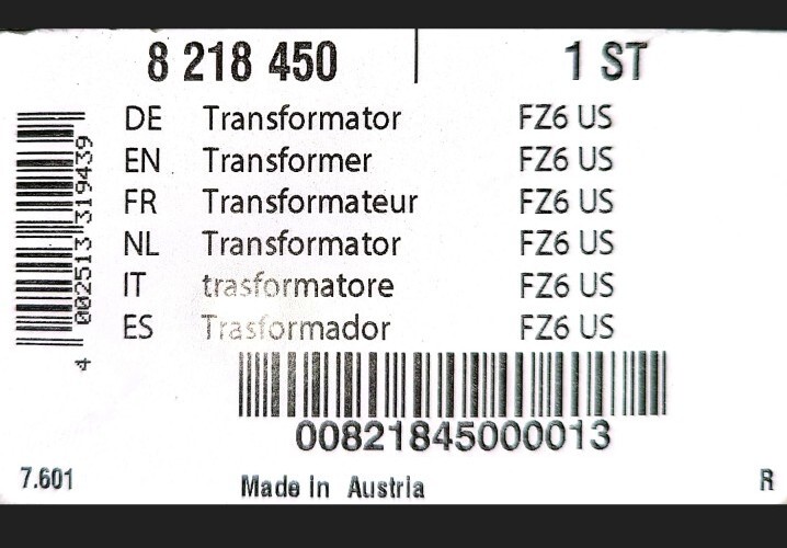 8218450 Miele Oven Range Cooktop Transformer AHG for sale online eBay