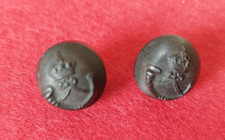Lot 2 BRITISH Royal Rifle Regimens Balls round Button's Uniform KC Original