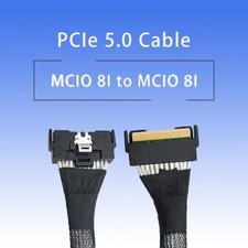 MCIO 8i to MCIO 8i Cable L 0.8m PCIe5.0 Cable