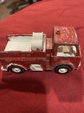 Vintage 1970 Tootsie Toy Fire Truck Red Metal  Plastic
