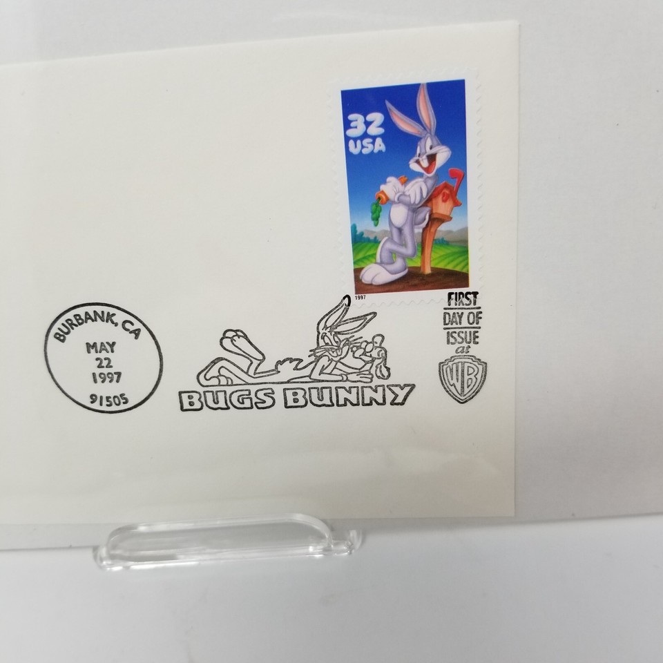 1997 USPS Bugs Bunny Looney Tunes Burbank CA First Day Of Issue Stamp 1997 usps bugs bunny looney tunes burbank ca first day of issue stamp