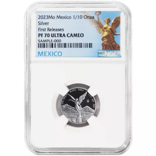 2023 Proof Silver Mexican Libertad Onza 1/10 oz NGC PF70UC FR Mexico Label