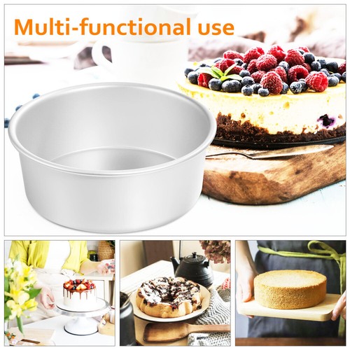 3pcs Cake Tins Baking Cake Pan Trays Round Cake Tins Chiffon Cake Aluminum Molds - Picture 9 of 11