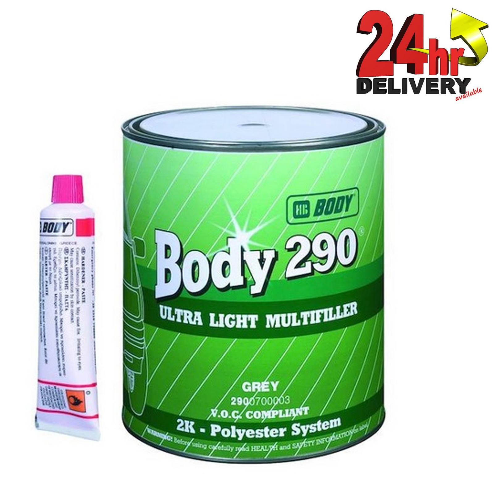 HB BODY 290 Ultra Light Multi Filler Body Filler 3L Easy Sand With BPO Hardener