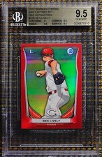 BEN LIVELY - 2014 BOWMAN CHROME MINI FACTORY SET RED REFRACTOR #ED 5/5   BGS 9.5