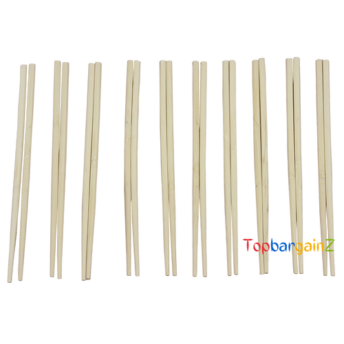 Sushi Chopsticks Oriental Chinese Food Bamboo Reusable Chop Sticks 10 Pairs - 第 3/12 張圖片